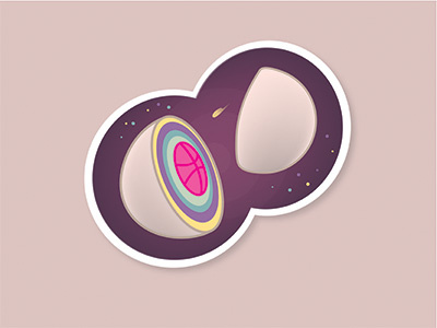 Spacebreaker Sticker candy contest dribbble illustration jawbreaker planet sky space stars sticker