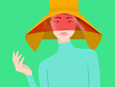 Green poster design digital fashion illustration