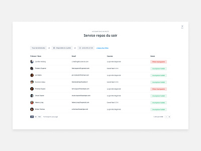 Assignment app assignment avatar event filter list new product design table ui