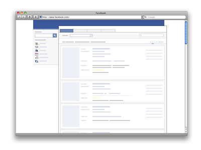 Facebook 2007 Wireframe