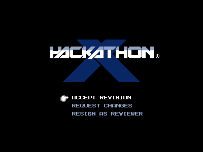 Hackathon X Start Screen