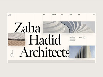 Zaha Hadid Architects — Website ui ux web design website website design