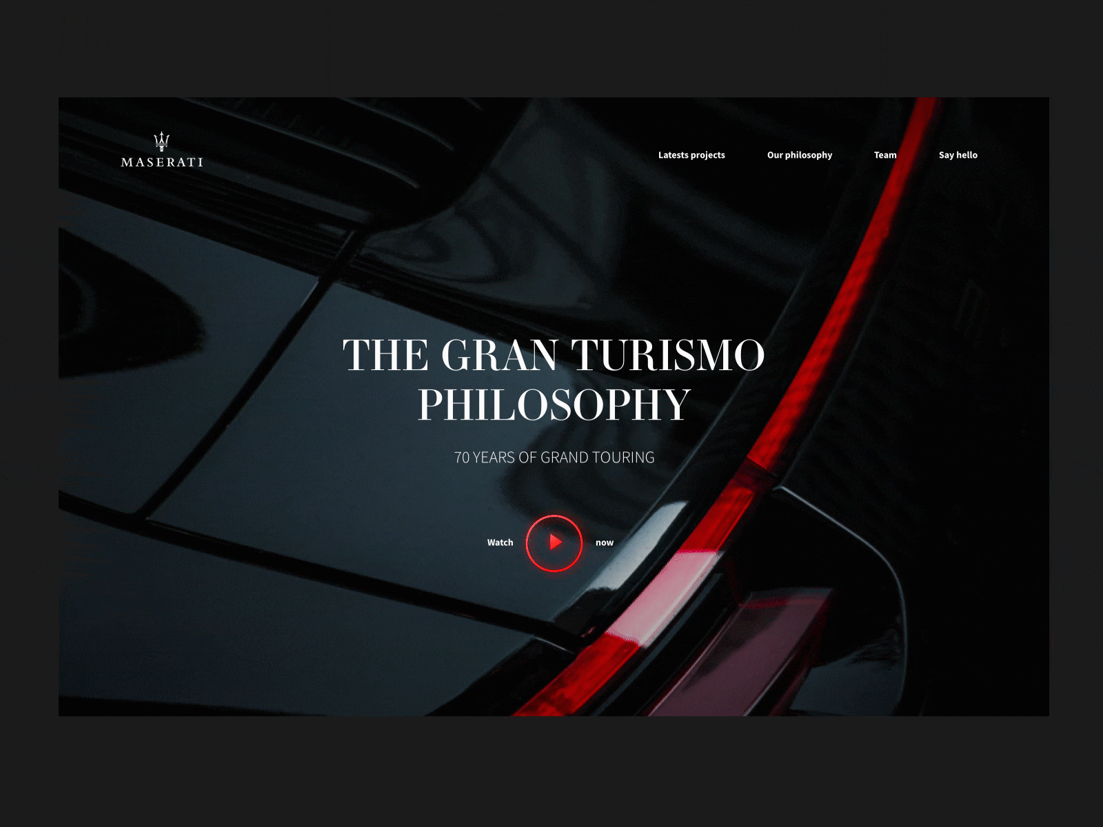 Animated Maseratti Gran Turismo Website animation automobile black car design luxe maseratti ui webdesign webdesign inspiration