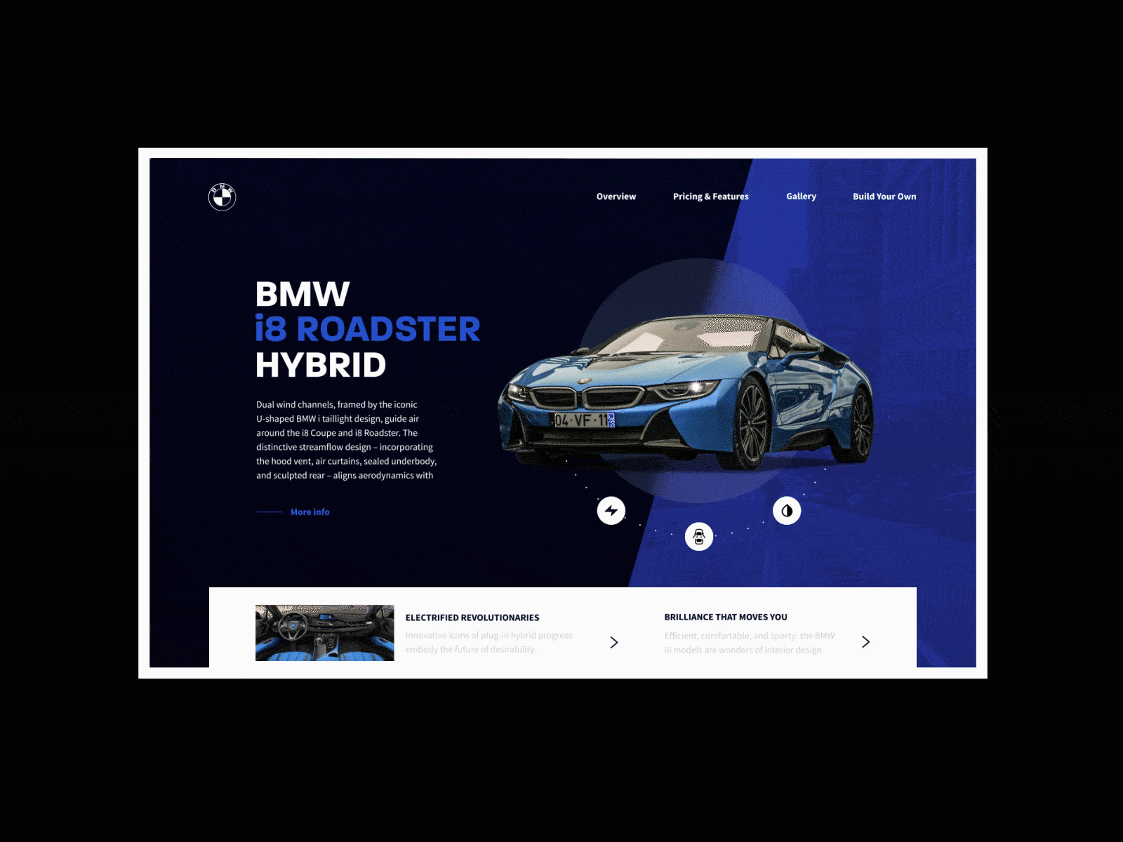 BMW website animated automobile black blue bmw car design homepage interface ui uidesign ux webdesign webdesign inspiration