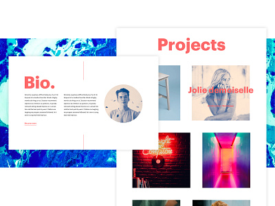 Portfolio website concept [Part.2] blue dailyui design inspiration portfolio design portfolio site red ui webdesign webdesign inspiration