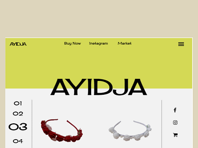 Accessories website *Ayidja* dark ui design disney minimal shop shopping typography ui ux user interface ux