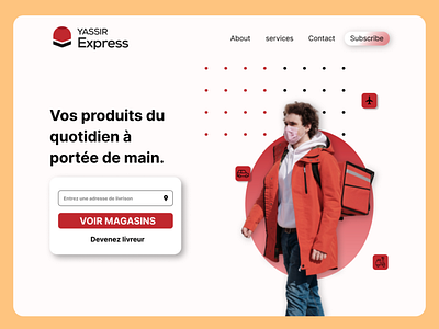 Delivery Website algeria delivery express magasins maroc minimal tunisie uiux website yassir