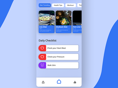 Health App app branding checklist design diet food health healthy minimal tasks ui ux user interface