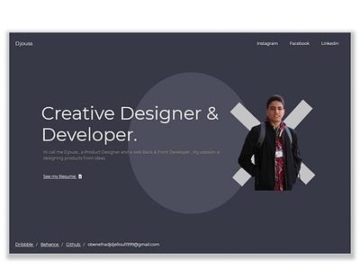 Portfolio Website for DEv & DEs branding designer developer minimal portfolio ui ux user interface website