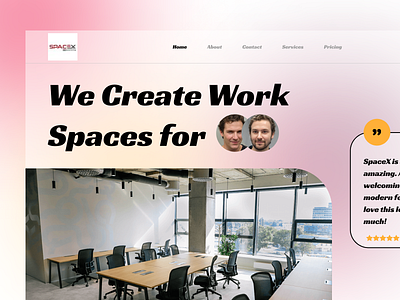 Co-Working Space Website agency algeria branding coworking design minimal space ui ui ux user interface website