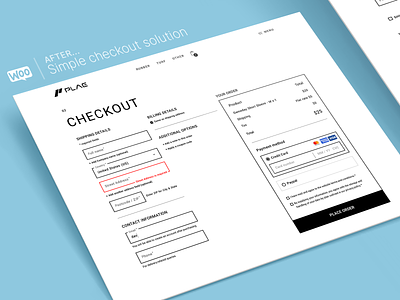 WooCommerce - Simple Checkout heigh fidelity UI designed adobexd cartimize checkout revmakx simple checkout solution woocommerce