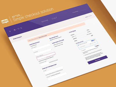 WooCommerce (Niche) - Simple Checkout heigh fidelity UI designed adobexd cartimize checkout heigh fidelity ui revmakx simple checkout solution woocommerce