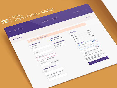 WooCommerce (Niche) - Simple Checkout heigh fidelity UI designed