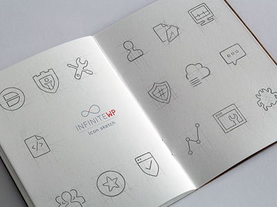 Icon hand sketched for InfiniteWP product page addons-icon icon icon artwork icon concept icon sketch iconographic illustrator infinitewp userinterface uxui wordpress