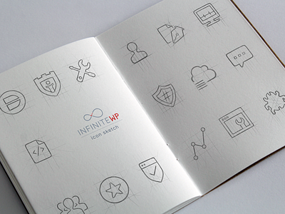 Icon hand sketched for InfiniteWP product page