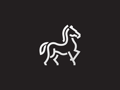 Alpha Derby branding horse lines logo marks minimalist symbol