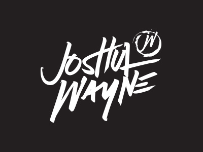 Joshua Wayne Logo dj joshua wayne lettering logo