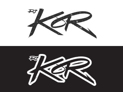 Dj Kor branding dj lettering logo redesign vectdo