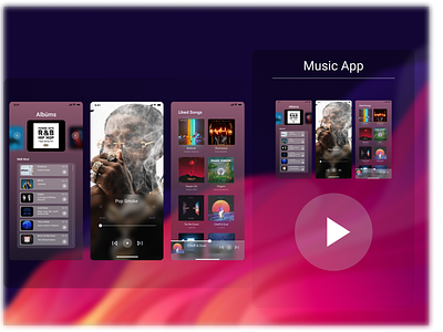 Music App adobexd app design figma ui vector
