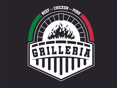 Grilleria Restaurant branding design graphic design grill italian food italian restaurant logo restaurant