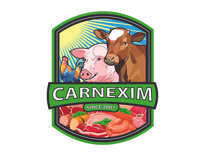 Carnexim Butcher / Farm animals branding butcher design farm farming graphic design logo shop