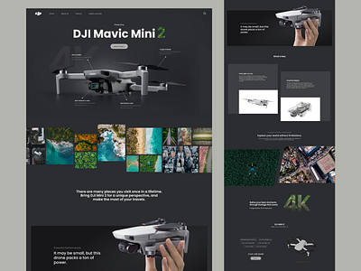 Drone Selling Landing Page Design