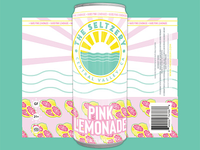 Hard Seltzer Can Design branding illustration label design