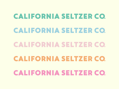 California Seltzer Co. Word Mark Logo branding graphic design logo typography vector