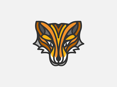 Fox illustration animal design fox illustration logo orange vector