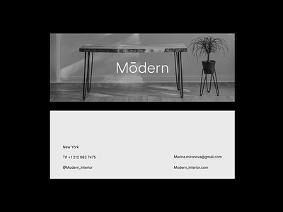 Modern | interior design brand branding business card design graphic design identity logo logotype web web design website