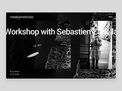 The Death Of Cool & Sebastien Zanella Layout artist concept design graphic deisgn graphic design layout layout design photo photographer sebastien zanella the death of cool website