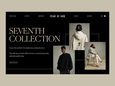 Fear Of God | Seventh Collection Layout branding clean concept design essentials fashion fear of god graphic design jerry lorenzo layout layout design minimal minimalism minimalist minimalistic website