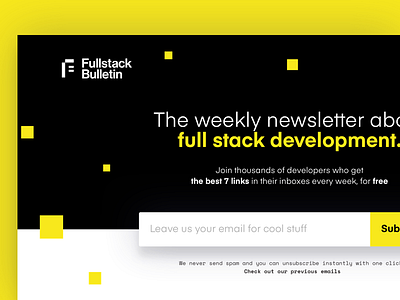 Fullstack Bulletin Landing Page