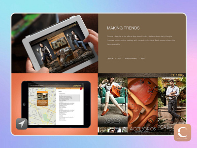 Cuadra Lifestyle app design designer dev ipad ui