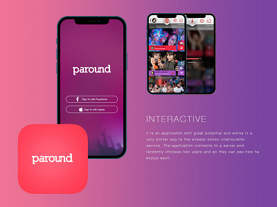 Paround app branding design iphone logo naming ui