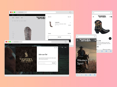 Western Division Boots design ecommerce ui webdesign