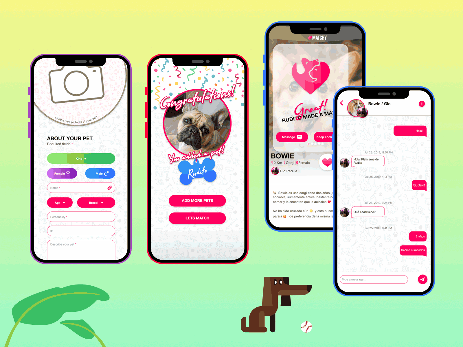 Matchy (WIP). animated gif app design illustration ui ux vector