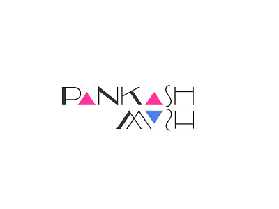 A logo for Pinkish blue logo pink wish