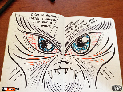 Angry Eyes cartoon copic doodle eye moleskine sketch sketchbook
