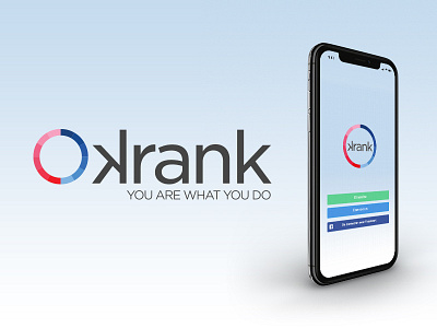 Krank Club app application bleu charte graphique ios krank krank club logo logotype mobile app red visual identity