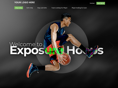 Basket Ball UI design illustration logo typography uiux