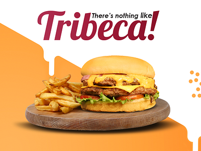 Tribeca Burger burger design food and beverage graphic design illustration typography
