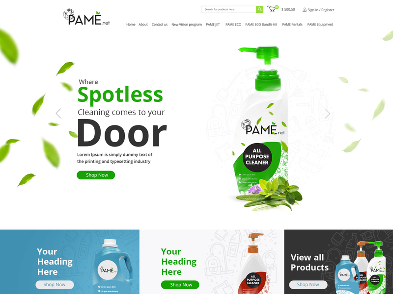 Web Design Cleaning Products By Omair On Dribbble