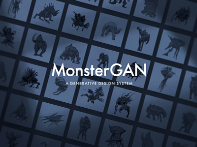 MonsterGAN computer generated concept art creature deep learning design dgx machine learning sketch
