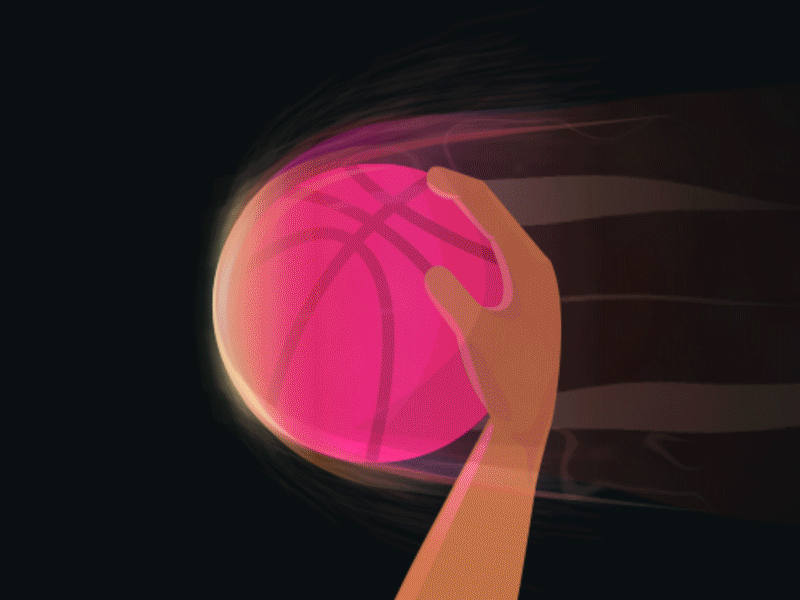 Slam Dunk for Roger after effect animation basketball debut dribbble gif invite pink slam dunk