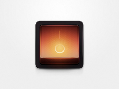 Switch button black button huang kai icon light off on orange switch toggle