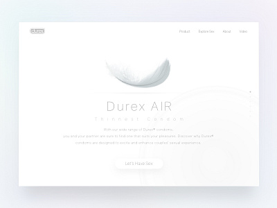 Daily UI-Day003-Landing Page air condom daily day003 durex landing page ui