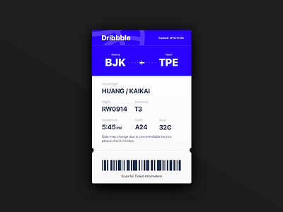 Daily UI-Day024-Boarding Pass