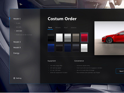 Daily UI-Day33-Customize Product customize daily day33 design fluent microsoft product system tesla ui