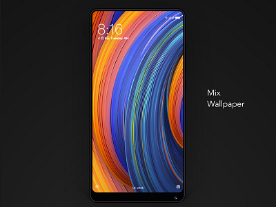 Mi MIX2 Wallpaper c4d colorful mi mix2 mockup wallpaper